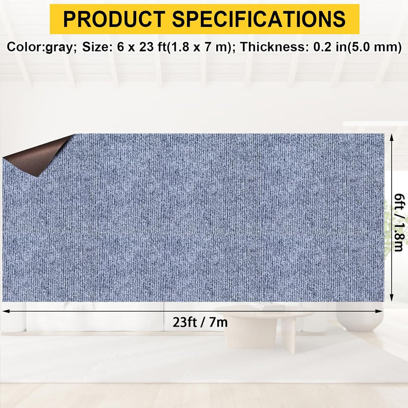 Blue-Gray Marine Carpet 6 FT × 23 FT Marine Grade Carpet for Boats Outdoor Marine Carpeting