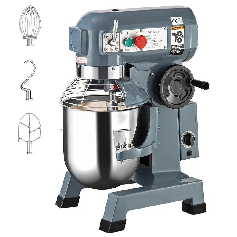 15Qt 600W Commercial Food Mixer with 3 Speeds Adjustable Stainless Steel Bowl Food Mixer