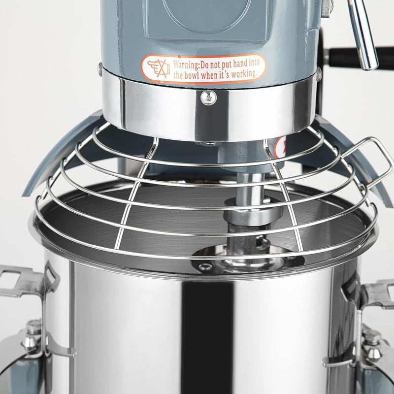 15Qt 600W Commercial Food Mixer with 3 Speeds Adjustable Stainless Steel Bowl Food Mixer