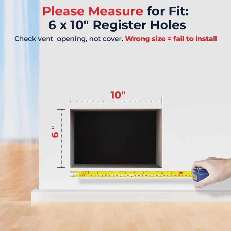 6" x 10" Register Booster Fan Heating Cooling Smart Vent 10-Speed Control Quiet Vent Booster Fan