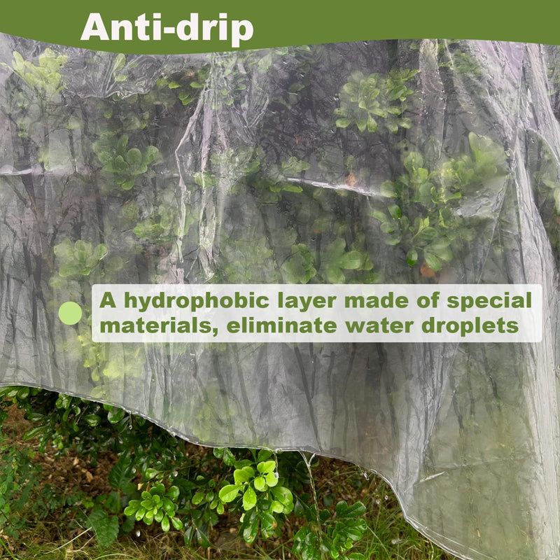 12 x 25 ft Greenhouse Plastic Sheeting 6 Mil Clear Greenhouse Film Polyethylene UV Resistant Sheeting