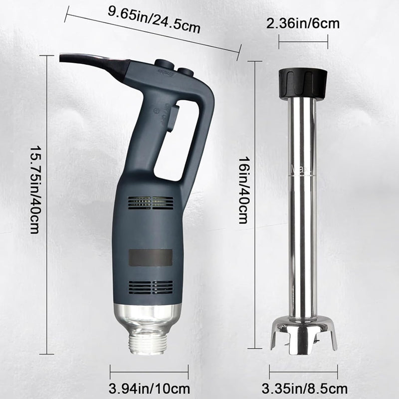 500W 16" Commercial Immersion Blender Heavy Duty Hand Mixer Professional Electric Stick Blender