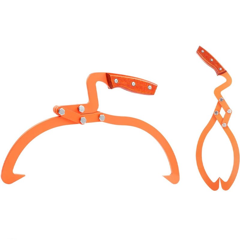 20" Log Tongs 110 lbs Loading Capacity 2 Claw Logging Skidding Tongs Non-Slip Grip Log Grapple