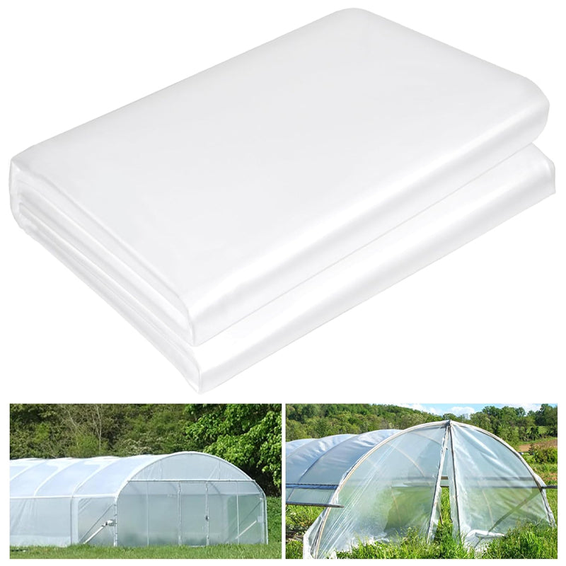 16 x 26 ft Clear Greenhouse Plastic Sheeting Toughness Plastic Cover 6 Mil Polyethylene Film