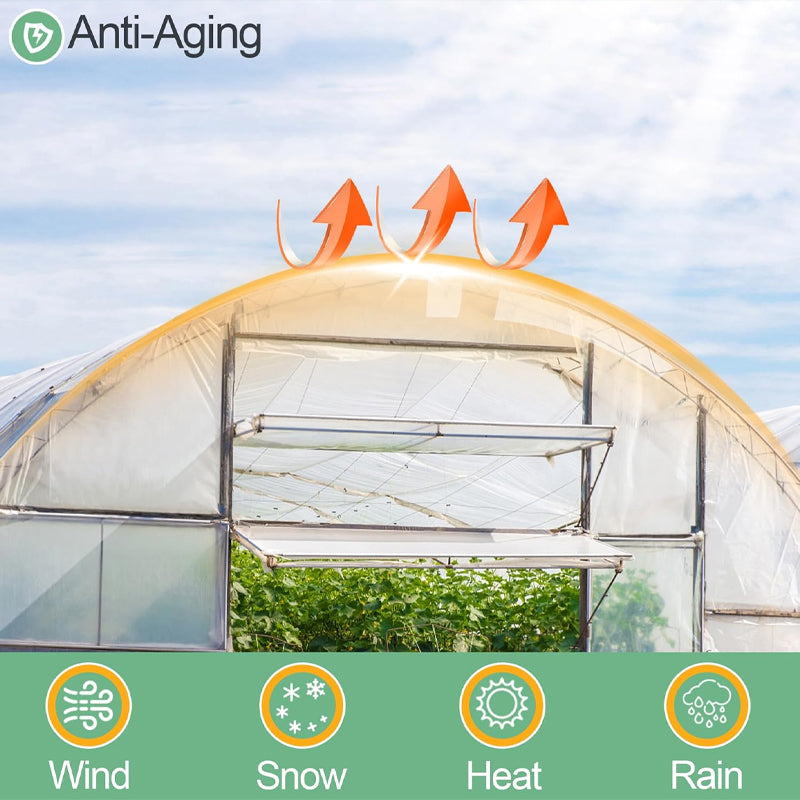 16 x 26 ft Clear Greenhouse Plastic Sheeting Toughness Plastic Cover 6 Mil Polyethylene Film