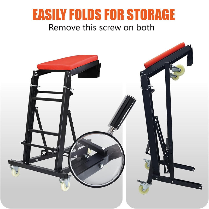 Top Creeper with Adjustable Height 48" to 64" 400 LBS Capacity Car Creeper with 4 Caster Wheels