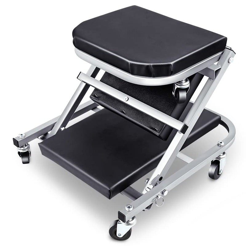 36 Inches 2 IN 1 Z Creeper Seat Rolling Folding Creeper/Seat Auto Mechanics Shop Garage Work Stool