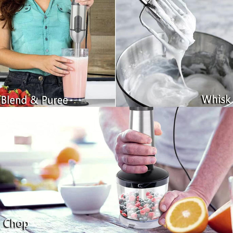 800W 15-Speed Immersion Blender Scratch Resistant Hand Blender Copper Motor Turbo Mode Hand Mixer
