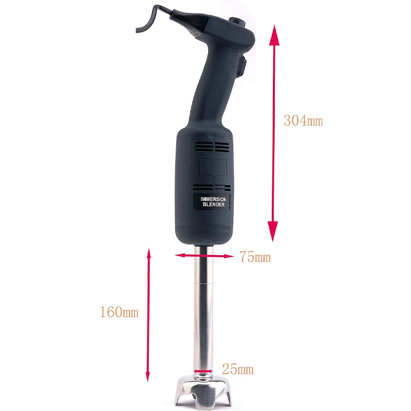 Commercial Mixer 220W Immersion Blender 6-Inch Detachable Shaft Electric Hand Mixer