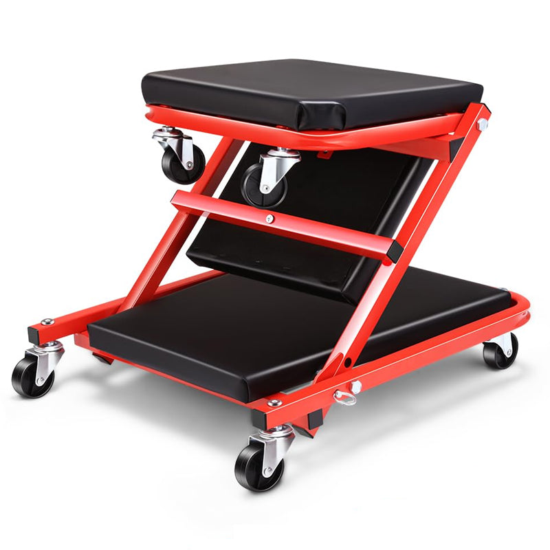 36 Inches 2 IN 1 Z Creeper Seat Rolling Folding Creeper/Seat Auto Mechanics Shop Garage Work Stool