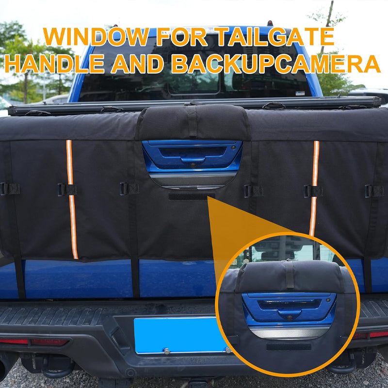 52'' Tailgate Pad 5-Bike Pickup Truck Tailgate Protection Pad with 3 Tool Pockets