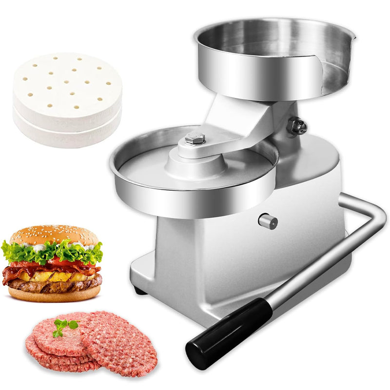 4inch/100mm Commercial Burger Press Maker with 500 Pcs Patty Papers Hamburger Press Burger Machine