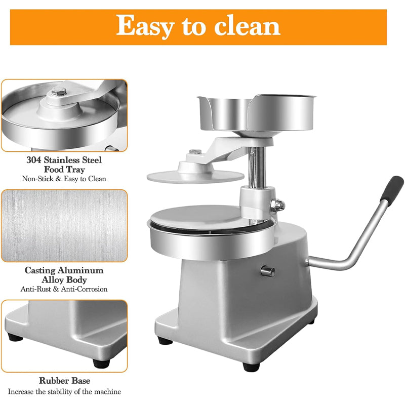 4inch/100mm Commercial Burger Press Maker with 500 Pcs Patty Papers Hamburger Press Burger Machine