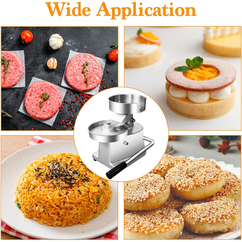 4inch/100mm Commercial Burger Press Maker with 500 Pcs Patty Papers Hamburger Press Burger Machine