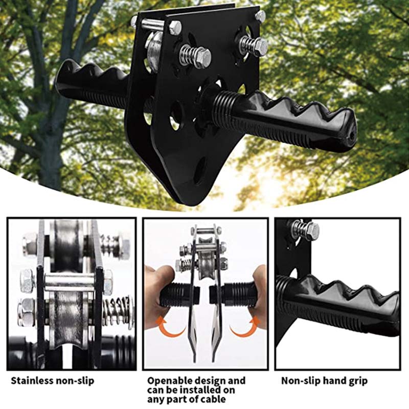 Zipline Kit for Kids and Adult, 65 ft Zip Line Kits Up to 500 lb,Playground Entertainment with Zipline, Nylon Safety Harness, Seat, and Handlebar