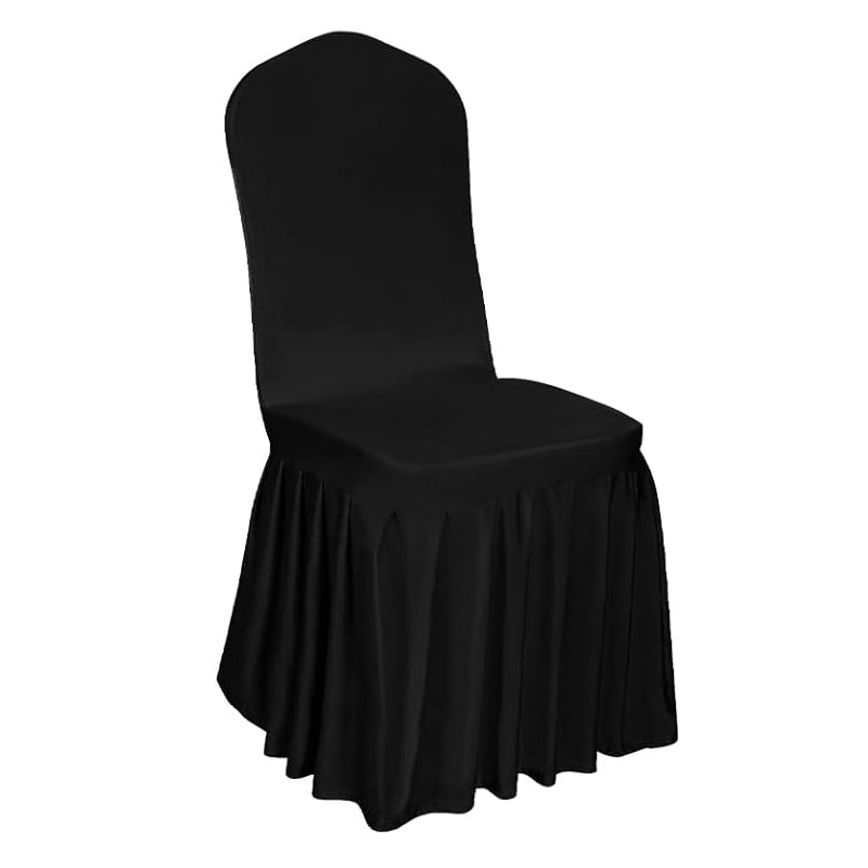 Chair Cover Stretch Skirt 6pcs Universal Fitted Chair Cover Stretch Spandex Folding Chair Cover