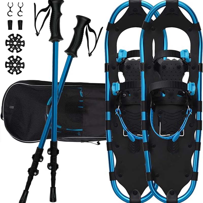 Snowshoes Light Weight with Carrying Tote Bag and Trekking Poles,Weight Snowshoes,Aluminum Alloy,Fully Adjustable Bindings