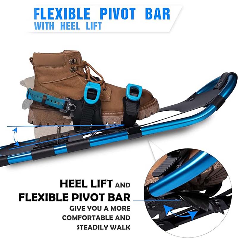 Snowshoes Light Weight with Carrying Tote Bag and Trekking Poles,Weight Snowshoes,Aluminum Alloy,Fully Adjustable Bindings