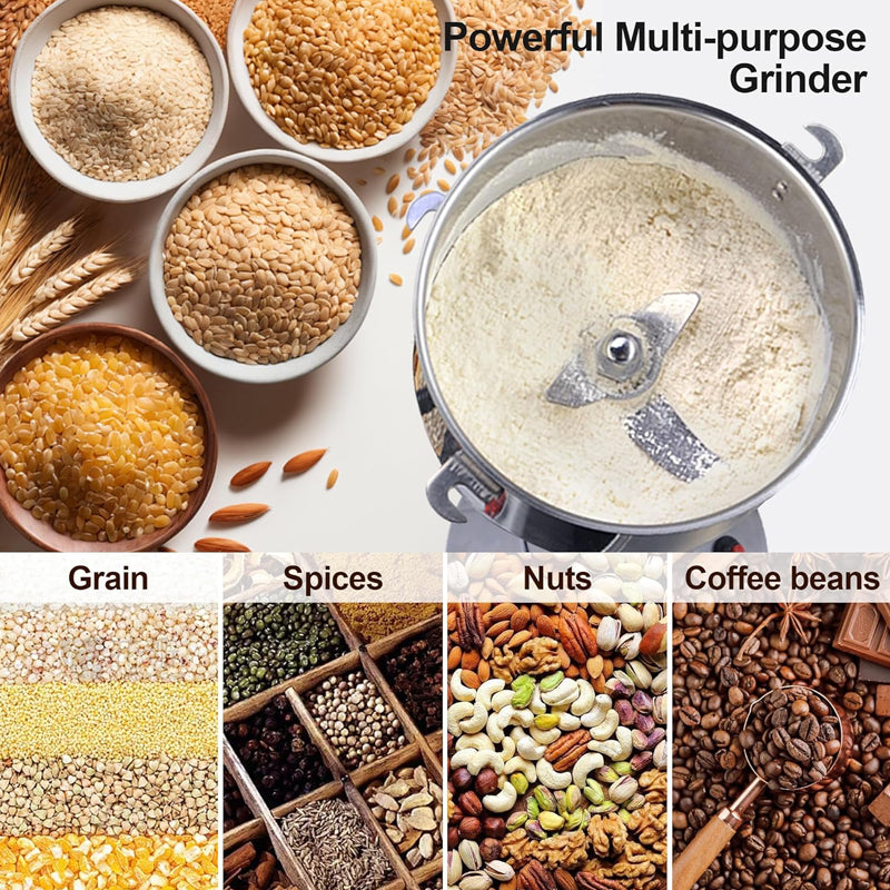 150g Electric Grain Mill Grinder 1500W High Speed Spice Grinder Commercial Pulverizer Powder Machine