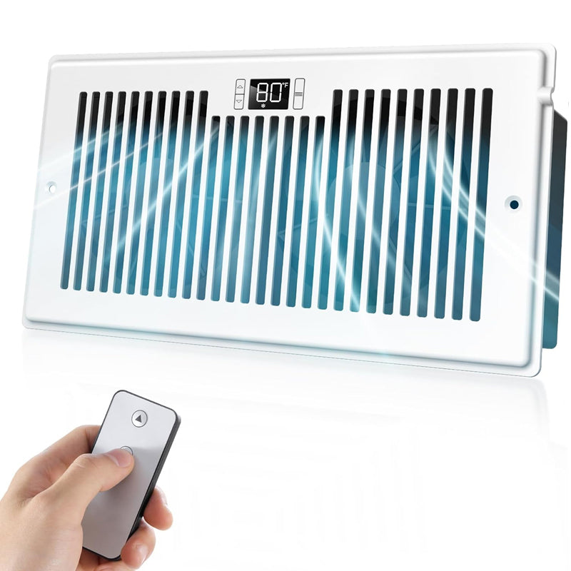 6" x 12" Register Booster Fan 200 CFM Airflow Register Hole Heating Cooling Vent Booster Fan