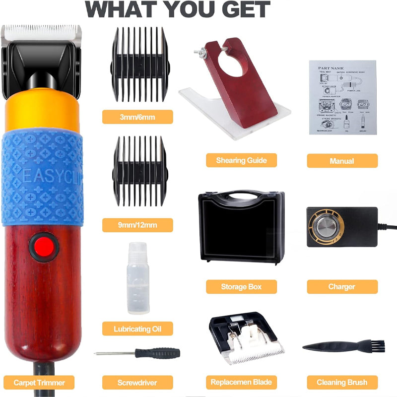 Carpet Trimmer 200W Electric 6-Speed Adjustable Carpet Carving Clippers Rug Carver