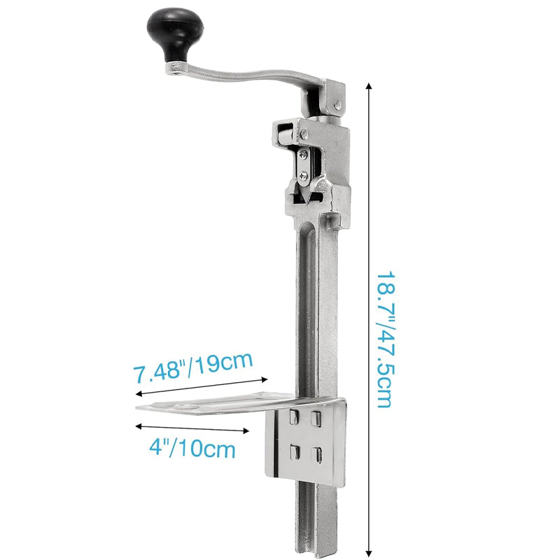 Manual Can Opener For Cans Up to 13" Tall with Plated Steel Base for Restaurant Hotel Food Store