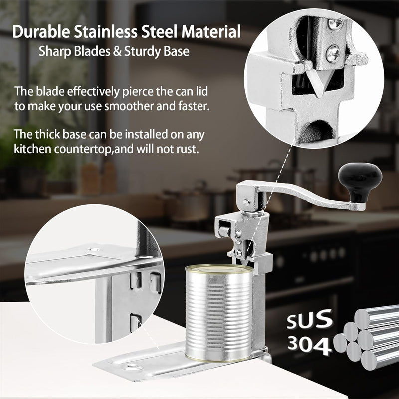 Manual Can Opener For Cans Up to 11" Tall Commercial Can Opener Heavy Duty Can Opener