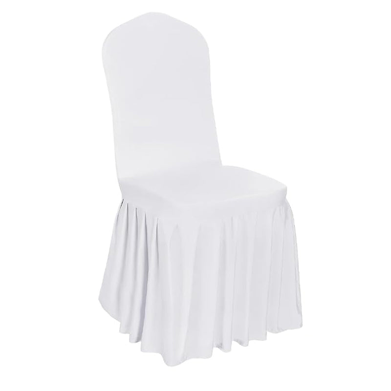 Chair Cover Stretch Skirt 6pcs Universal Fitted Chair Cover Stretch Spandex Folding Chair Cover