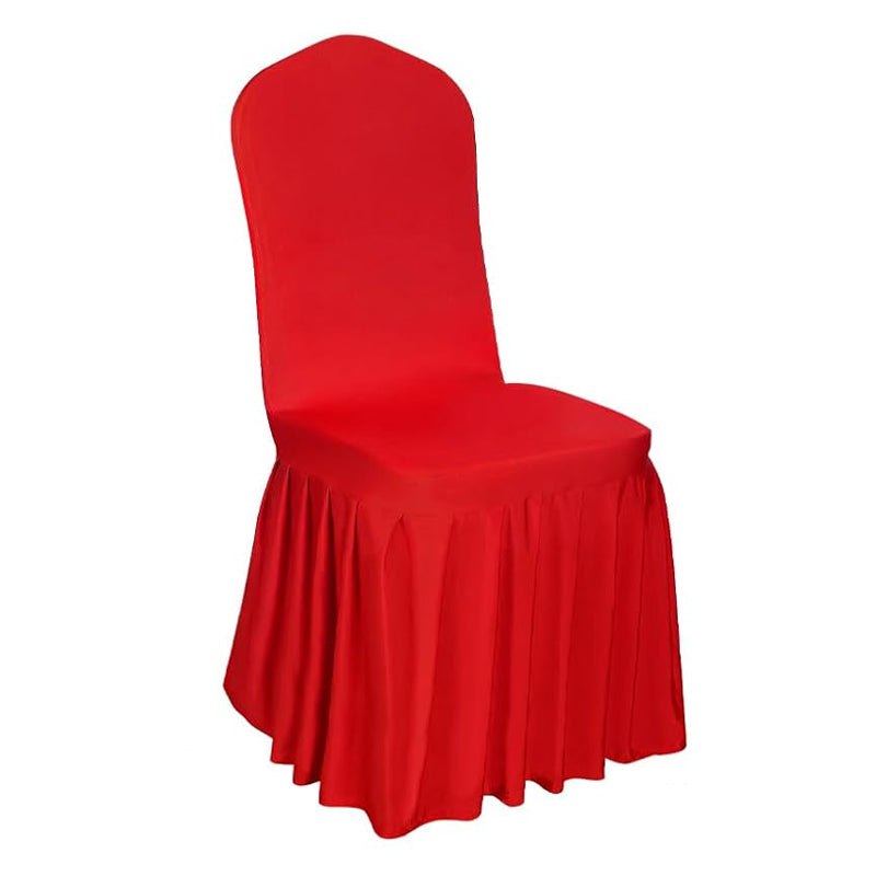 Chair Cover Stretch Skirt 6pcs Universal Fitted Chair Cover Stretch Spandex Folding Chair Cover