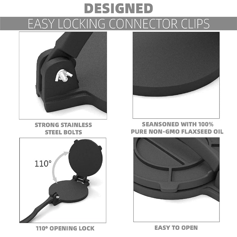 10 Inch Tortilla Press Cast Iron Tortilla Maker Taco Press with Parchment Paper Dough Maker