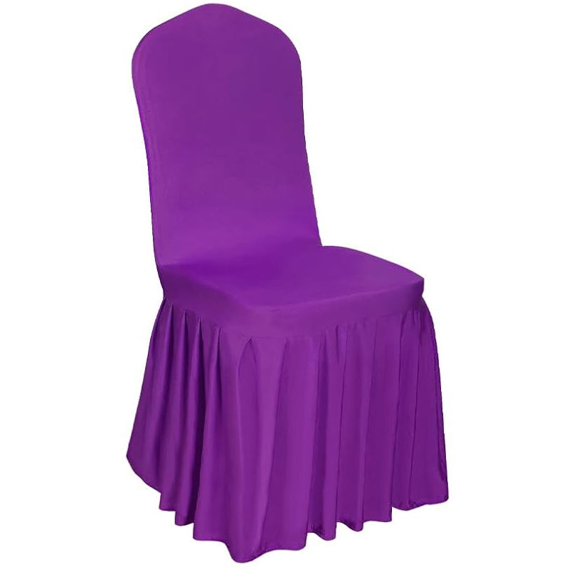 Chair Cover Stretch Skirt 6pcs Universal Fitted Chair Cover Stretch Spandex Folding Chair Cover