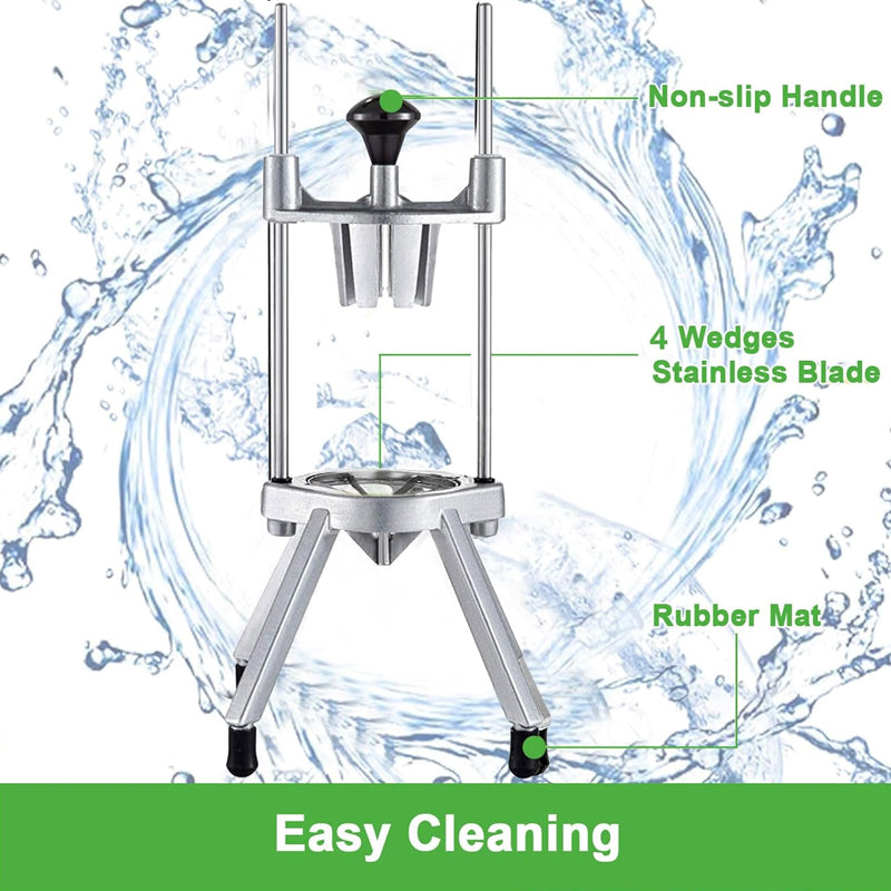 4-Section Commercial Lemon Cutter Stainless Steel Blade Fruit Lime Slicer for Home Bar Restaurant