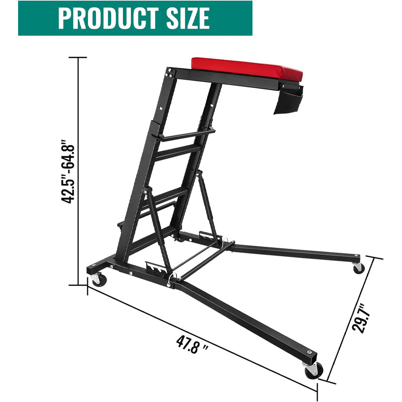 42.5"-64.8" Automotive Top Creeper 400 LBS Capacity 4 Swivel Caster Wheels for Workshop Repair