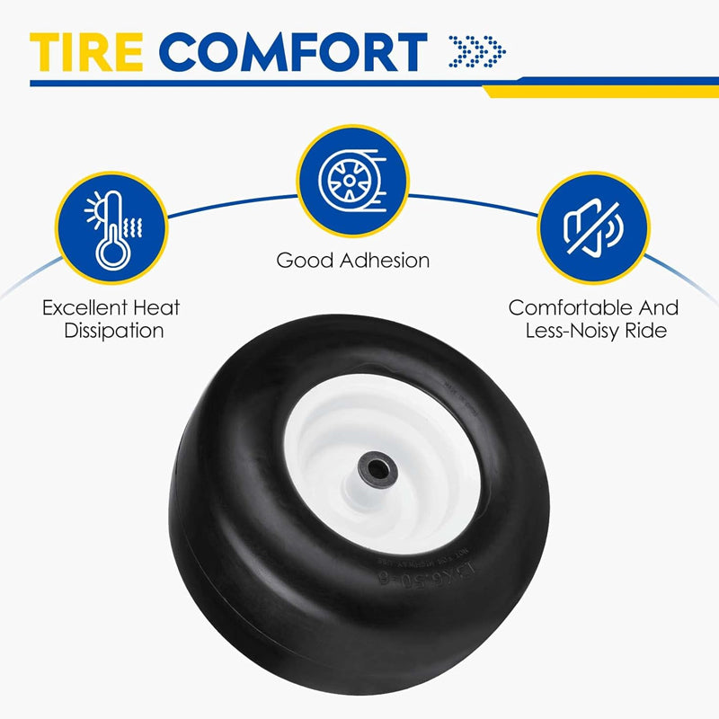 13x6.5-6" Lawn Mower Tires 2 Pack Tractor Tires for 38"-68" Deck Hand-Push Lawn Mowers Tractor