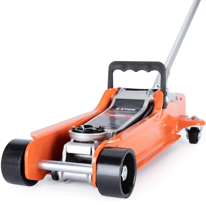 2.5 Ton Low Profile Floor Jack Hydraulic Trolley Car Jack Lifting Range 3.35" to 14.57"