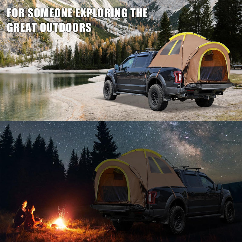 6.4'-6.7' Truck Bed Tent Waterproof Pickup Truck Tent with Carry Bag Easy Set-up