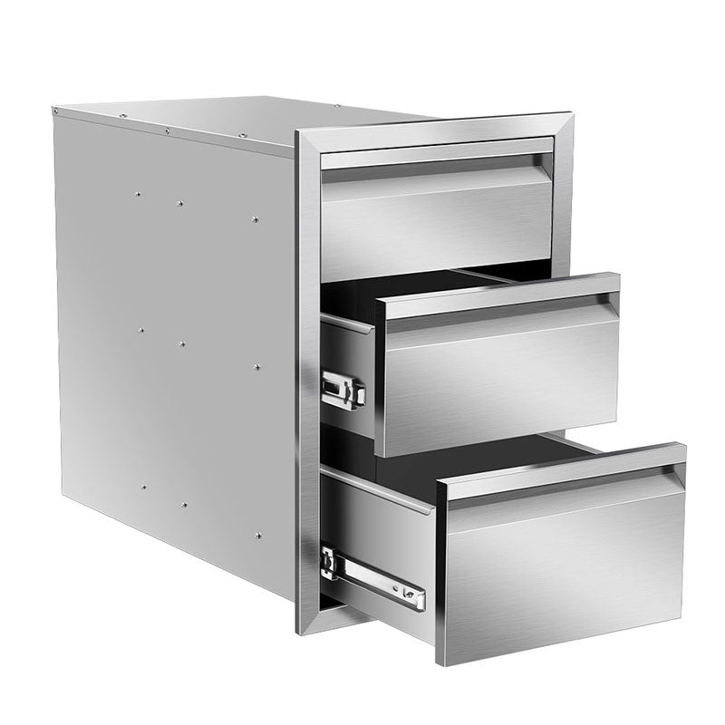 Outdoor Kitchen Drawer Stainless Steel Built-in Grill With Three Drawers