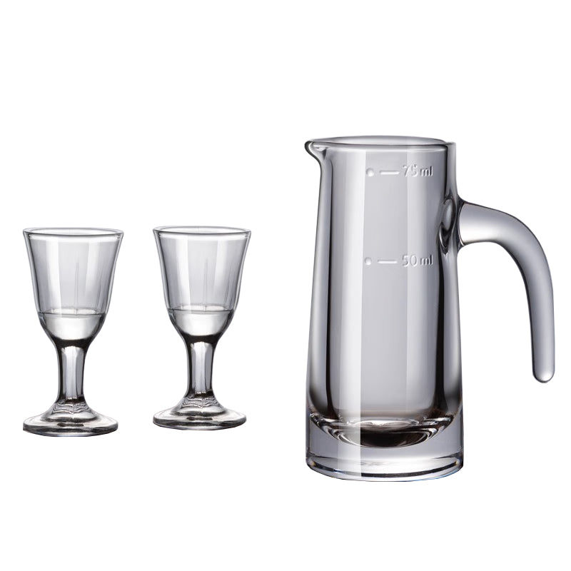 Spirits Shot Glass 2pcs Spirits Glasses + 1pc Dispenser for Vodka Whiskey Tequila Espressos Spirits