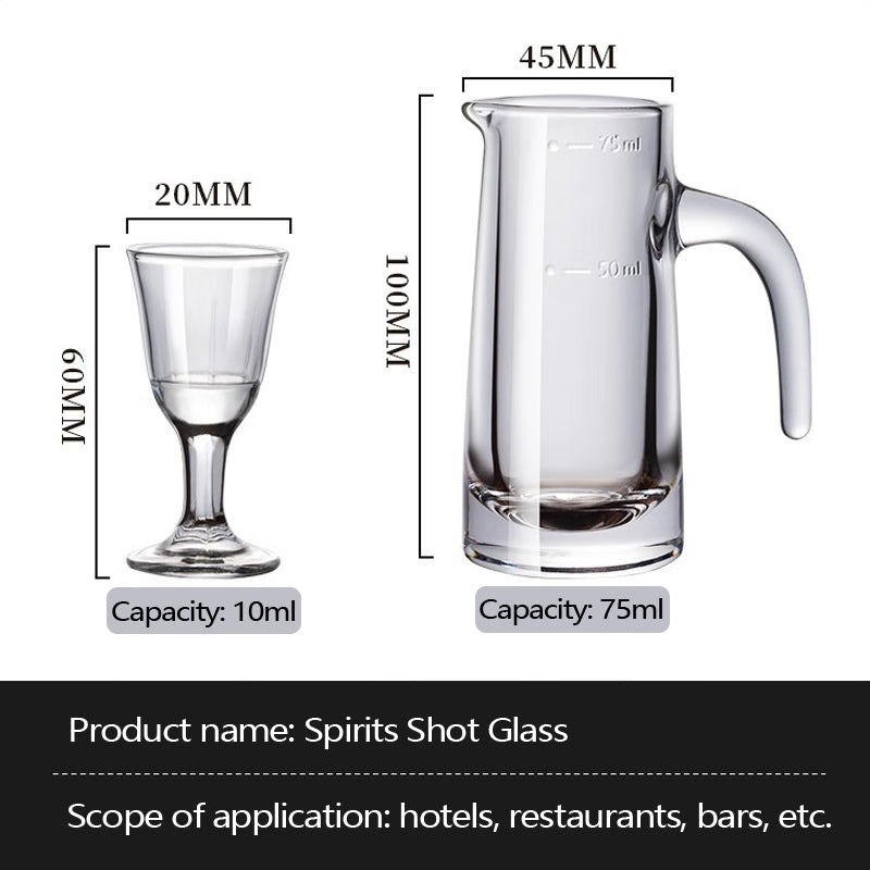 Spirits Shot Glass 2pcs Spirits Glasses + 1pc Dispenser for Vodka Whiskey Tequila Espressos Spirits