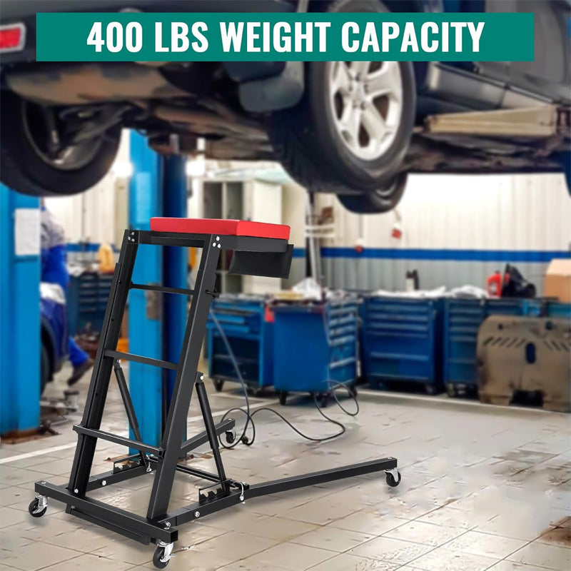 42.5"-64.8" Automotive Top Creeper 400 LBS Capacity 4 Swivel Caster Wheels for Workshop Repair