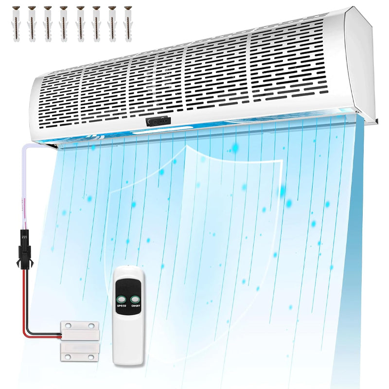 40'' Air Curtain 2 Speeds Adjustable 1527CFM Commercial Indoor Air Fan Low Noise Indoor Air Curtain