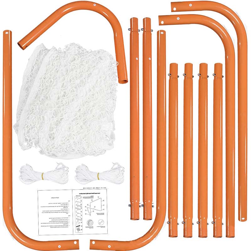 Lacrosse Goal, 6' x 6' Lacrosse Net, Hockey Accessories,Perfect for Youth Adult Training, Orange