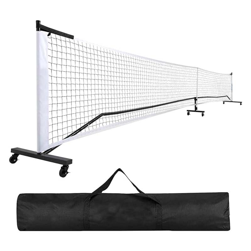 Portable Pickleball Net System, 22FT Regulation Size Net, Weather Resistant Steady Metal Frame & Strong PE Net, Outdoor Game Sports Net with Carrying Bag, Easy Setup