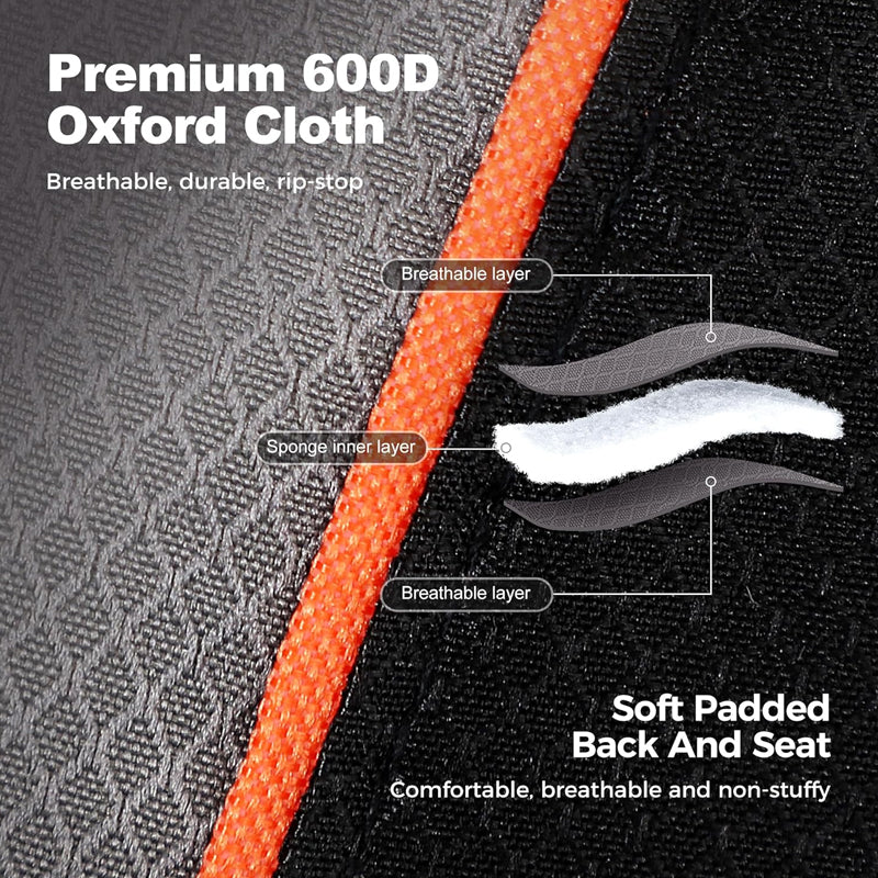 Folding Camping Chair 450 LBS Weight Capacity Outdoor Chair with Cup Holder Storage and Cooler Bag