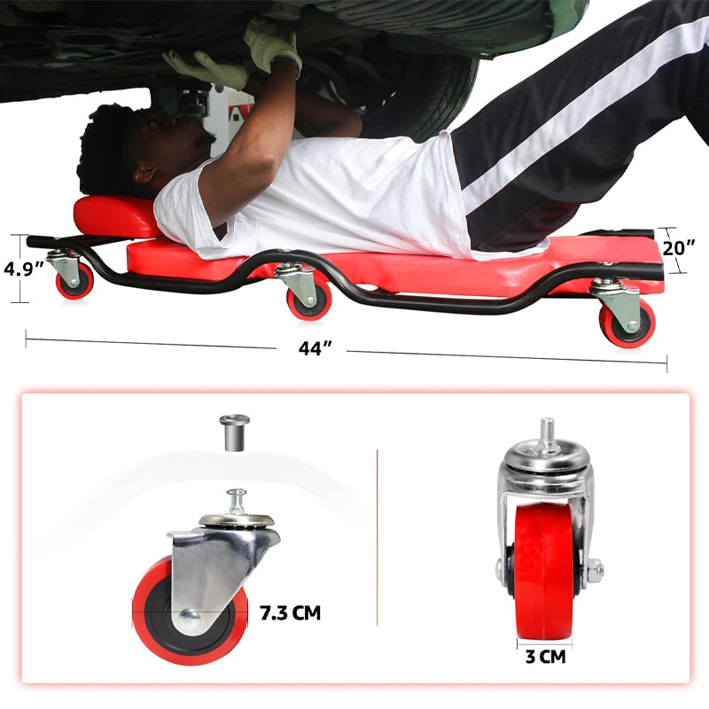 44'' Garage Creeper 350 lbs Capacity Heavy-Duty Mechanic Creeper with 6 Sturdy Casters