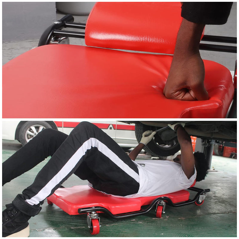 44'' Garage Creeper 350 lbs Capacity Heavy-Duty Mechanic Creeper with 6 Sturdy Casters