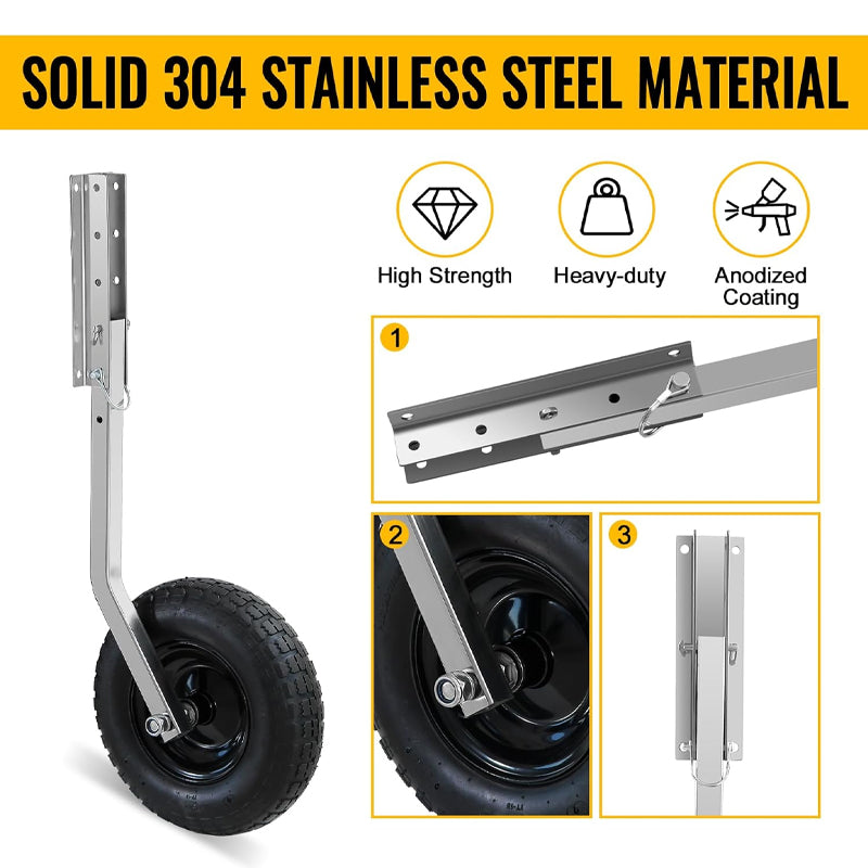12" Boat Launching Wheels with 500lbs Load Capacity Aluminum Transom Launch Wheels