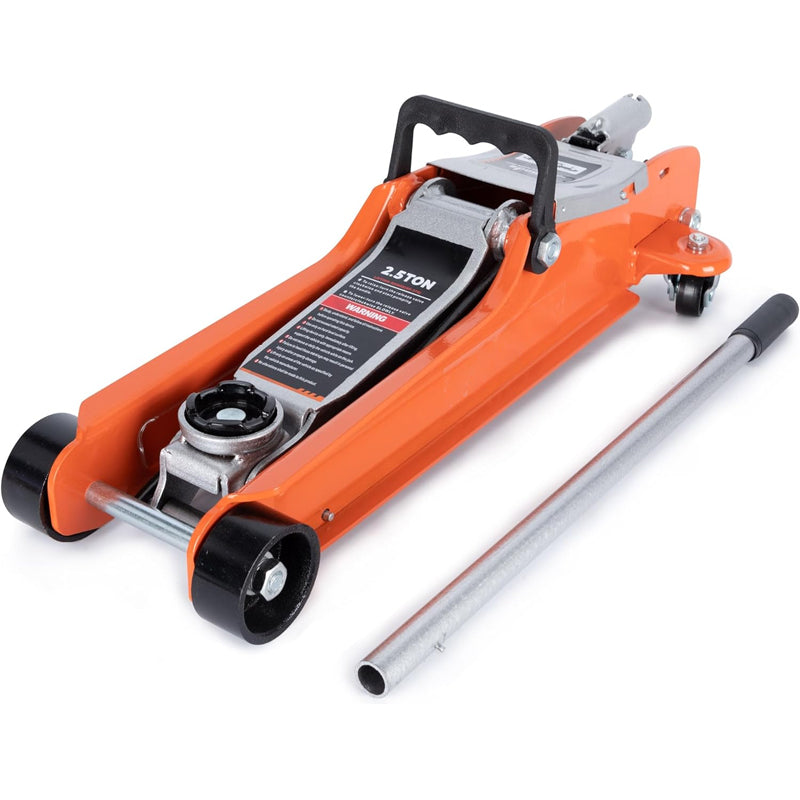 2.5 Ton Low Profile Floor Jack Hydraulic Trolley Car Jack Lifting Range 3.35" to 14.57"