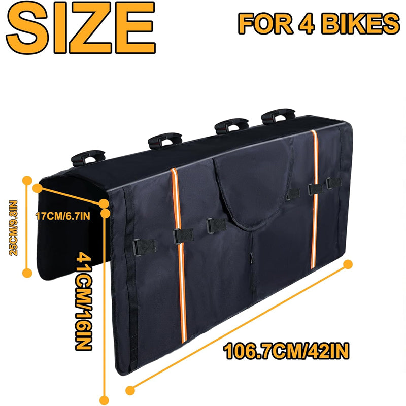 42'' Wide Bicycles Tailgate Pad with 2 Tool Pockets Tailgate Bike Pad for Mountain Pickup Truck