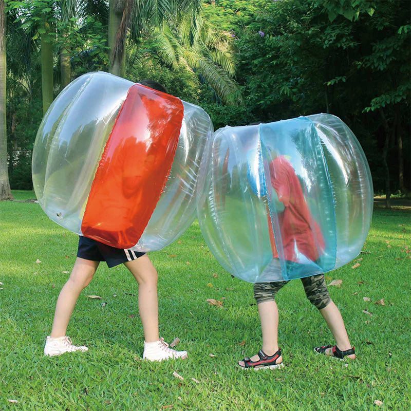 Inflatable Bumper Balls 2-Pack, 3FT,Durable PVC Human Hamster Bubble Balls for Outdoor Team Gaming Play,Red,Blue